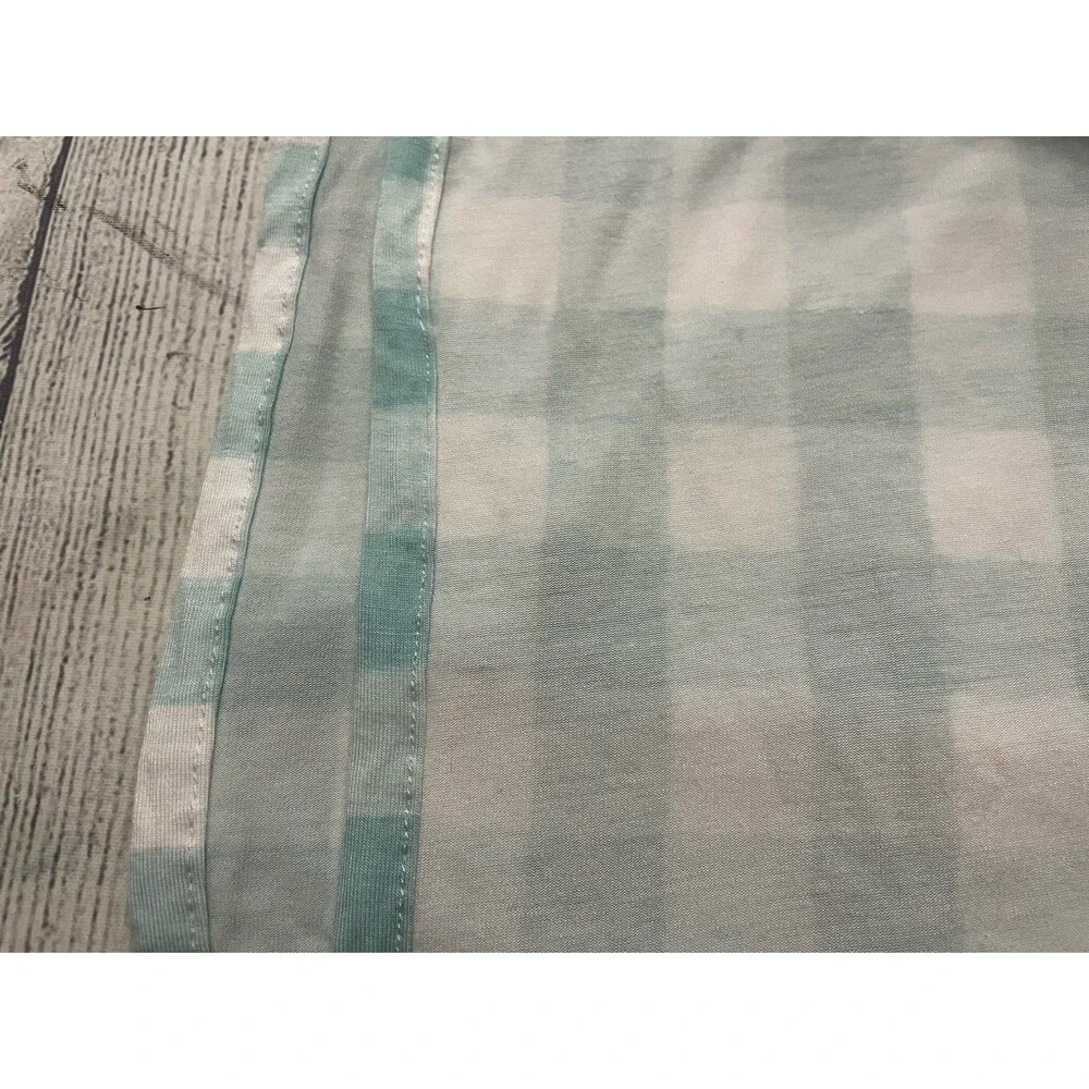 Little Sleepies Bamboo Aqua Gingham Baby Boy Swaddle Blanket, 44 x 44 inches